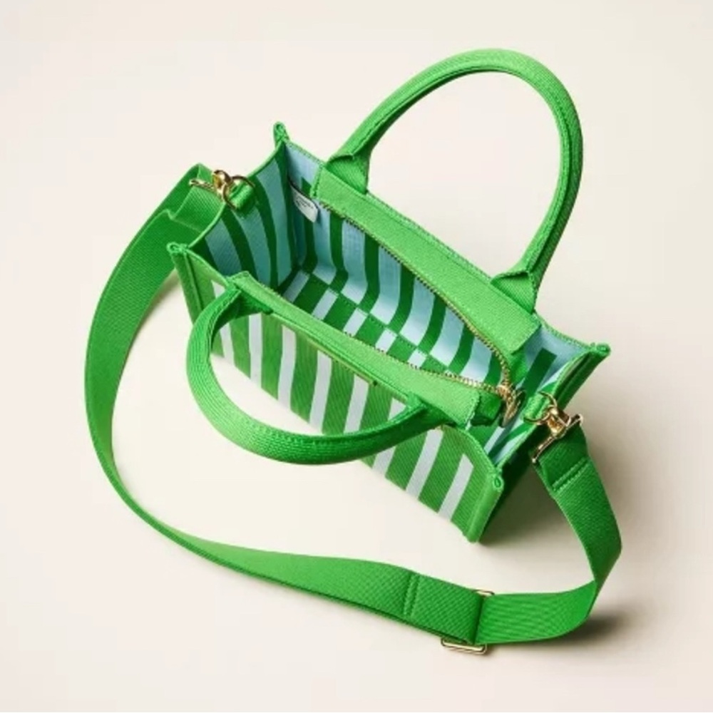 ♠️ NWT! Kate Spade New York x Target Stripe Knit Crossbody Bag - Green/Blue - Picture 4 of 5